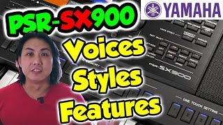 Yamaha PSRSX900 Official Voices Styles amp Features [upl. by Oirromed575]