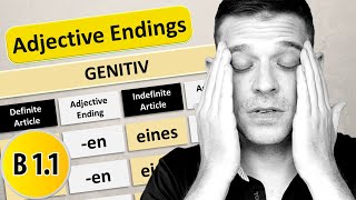 Die Adjektivdeklination im Genitiv  German adjective endings in Genitive [upl. by Posehn]