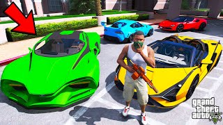 Franklin Stealing Billionaires Secret Sports Cars In GTA 5  SHINCHAN and CHOP [upl. by Norabel]