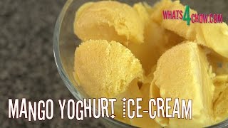 Mango Yoghurt IceCream Homemade Creamy Smooth Yogurt Ice Cream [upl. by Nail810]