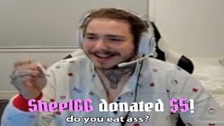 POST MALONE FUNNIEST TWITCH MOMENTS amp RAGE COMPILATION EPISODE 1 WOW [upl. by Brynn678]