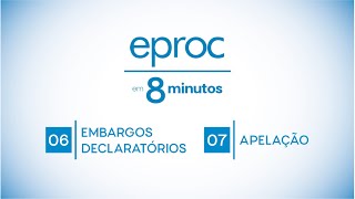 eproc em 8 minutos  Aulas 6 e 7 embargos e apelação [upl. by Sillek]