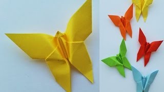 TUTORIAL ORIGAMI FARFALLE decorative [upl. by Kenta]