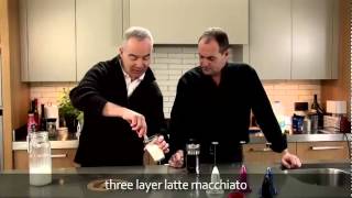 aerolatte  milk frother makes three layer caffè latte macchiato [upl. by Kayne558]