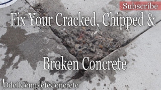 How to fix or repair Chipped Cracked or Broken concrete [upl. by Allebasi]