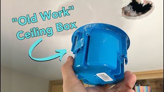 How to Install an Electrical Ceiling Box for a Light Fixture [upl. by Bennie171]