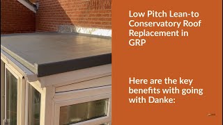 Leanto conservatory roof replacement in GRP [upl. by Eicyaj]