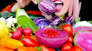 ASMR VEGGIE PLATTER  BEST CRUNCHY SOUNDS  EXTREME CRUNCH Eating Sounds [upl. by Retloc]