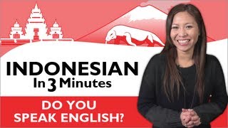 Learn Indonesian  Indonesian in Three Minutes  Do you speak English [upl. by Ajdan]