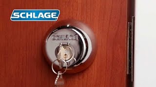 Schlage  Instalación Cerrojo de Seguridad [upl. by Merrielle]