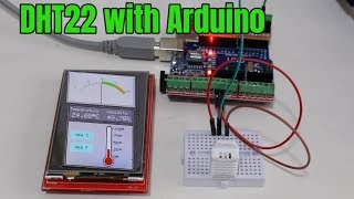 DHT22 with Arduino  Humidity and Temperature Sensor with Touch Screen LCD [upl. by Linnea]