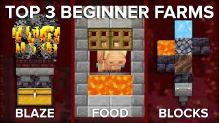 Minecraft Top 3 Nether Farms for Beginners [upl. by Freemon670]