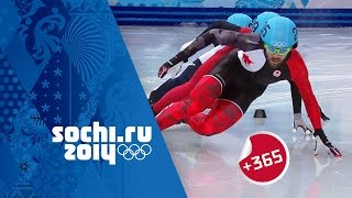 Hamelin Gold  Mens Short Track Speed Skating 1500m Full Final  Sochi365 [upl. by Neelhtakyram]