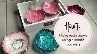 EPOXY RESIN BOWLS from A to Z  How to make and shape a resin bowl with and without druzy inserts [upl. by Notelrac896]