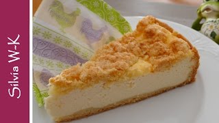 Käsekuchen mit Streusel  Streusel aus dem Teigboden  lecker und saftig [upl. by Stag]