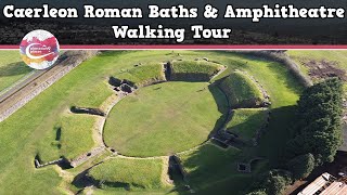 CAERLEON ROMAN BATHS amp AMPHITHEATRE WALES  Walking Tour  Pinned on Places [upl. by Miarhpe851]