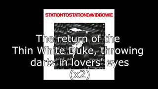 Station to Station  David Bowie  Lyrics [upl. by Anertak]