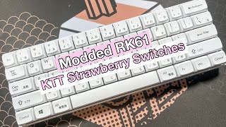 Buttery Smooth modded RK61  KTT Strawberry switches [upl. by Arhna]