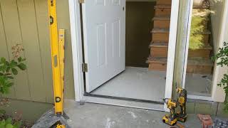 Jeld Wen Front Door Installation  Really crappy products and craftsmanship PART 1 [upl. by Aerbua705]