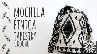 Tutorial Mochila Étnica Tapestry Ganchillo  Crochet [upl. by Sewell]