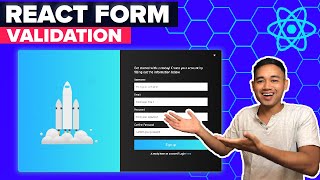 React Form Validation Using Custom Hooks Tutorial  Beginner React JS Project [upl. by Leidgam]