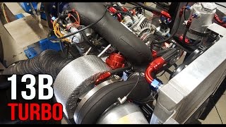 Mazda Rotary 13B turbo engine dyno  fullBOOST [upl. by Enaht]