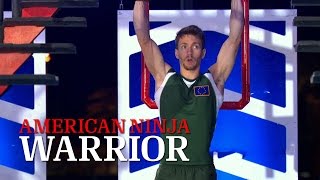 Stefano Ghisolfi at Stage 3 of American Ninja Warrior USA vs The World 2014  American Ninja Warrior [upl. by Raamal]