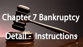 Chapter 7 Bankruptcy  Detail Step by Step Instructions [upl. by Christoforo755]