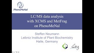 LCMS data analysis with XCMS and MetFrag [upl. by Vani]