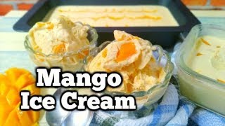 Easy Homemade Mango Ice Cream 3Ingredients Only [upl. by Saudra]