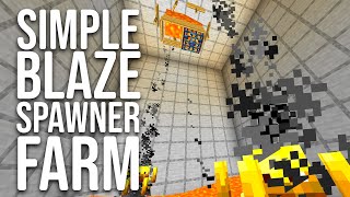 How to Build an Simple Blaze Spawner Farm in Minecraft 116 [upl. by Eirellav151]