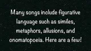 Figurative Language In Songs [upl. by Nimrak]