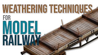 Weathering Techniques for Model Railway  Old Wood [upl. by Oiramat]