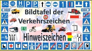 Bildtafel der Verkehrszeichen  Hinweiszeichen [upl. by Elletse709]