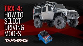 How to Select Driving Modes  Traxxas TRX4 [upl. by Ylaek]