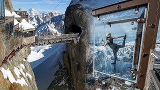 Mont Blanc Chamonix Aiguille du Midi in the French Swiss amp Italian ALPS [upl. by Nho]