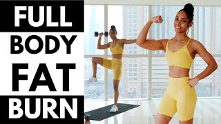 STANDING WORKOUT  Full Body Fat Burn  NO SQUATS  KNEE FRIENDLY [upl. by Ssew216]