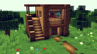 ✔ Como hacer una CASA SURVIVAL PERFECTA en Minecraft Rapido y Facil [upl. by Lyssa]