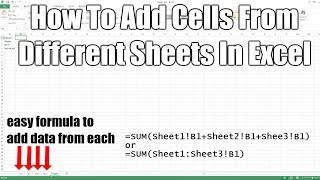 How to Add Values Across Multiple Sheets in Excel [upl. by Nesiaj719]