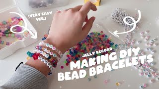 making simple bead bracelets 🍭  jelly record [upl. by Cudlip]