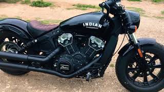 Indian Scout Bobber With VanceampHines Exhaust [upl. by Relyc991]