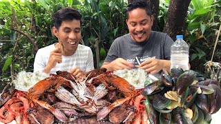 SEAFOOD MUKBANG Filipino Food Pinoy Mukbang [upl. by Adnik890]