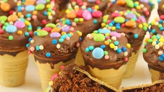 Waffelmuffins  Partymuffins für den Kindergeburtstag  bunte Schokomuffins Rezept [upl. by Ennahteb]