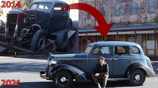 Wrecked Vintage Car  1935 Dodge  Full Restoration [upl. by Notlok]