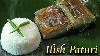 Ilish Macher paturi Recipe  Shorshe Ilish Paturi Kalapatai  Bengali Famous Hilsa Fish Recipe [upl. by Elmina66]