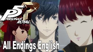 Persona 5 Royal  All Endings English Audio New True Ending New Good Ending All Original Endings [upl. by Krakow]