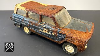 1960s Tonka HiWay Patrol Car Restoration  Awesome Toy Restoration [upl. by Assennej]