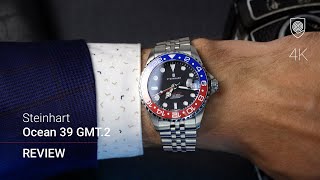 One of the BEST affordable GMTs Steinhart Ocean 39 GMT2 Ceramic Review [upl. by Lorollas]