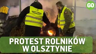 Rolnicy rozpoczęli protest w Olsztynie Sprzeciwiają się polityce rolnej Unii Europejskiej [upl. by Egnalos]