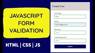 JavaScript Clientside Form Validation 2021  Form Validation in JavaScript [upl. by Shannan]